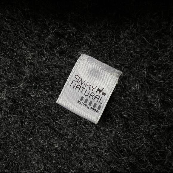 Simply Natural Grey Alpaca Acrylic Open Front Cardigan Sweater Women’s Size S-M - Picture 8 of 9